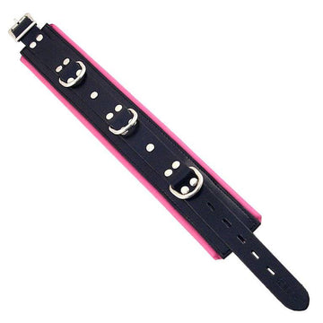 Rouge Garments padded collar in black and pink, featuring a stylish design ideal for warm layering.