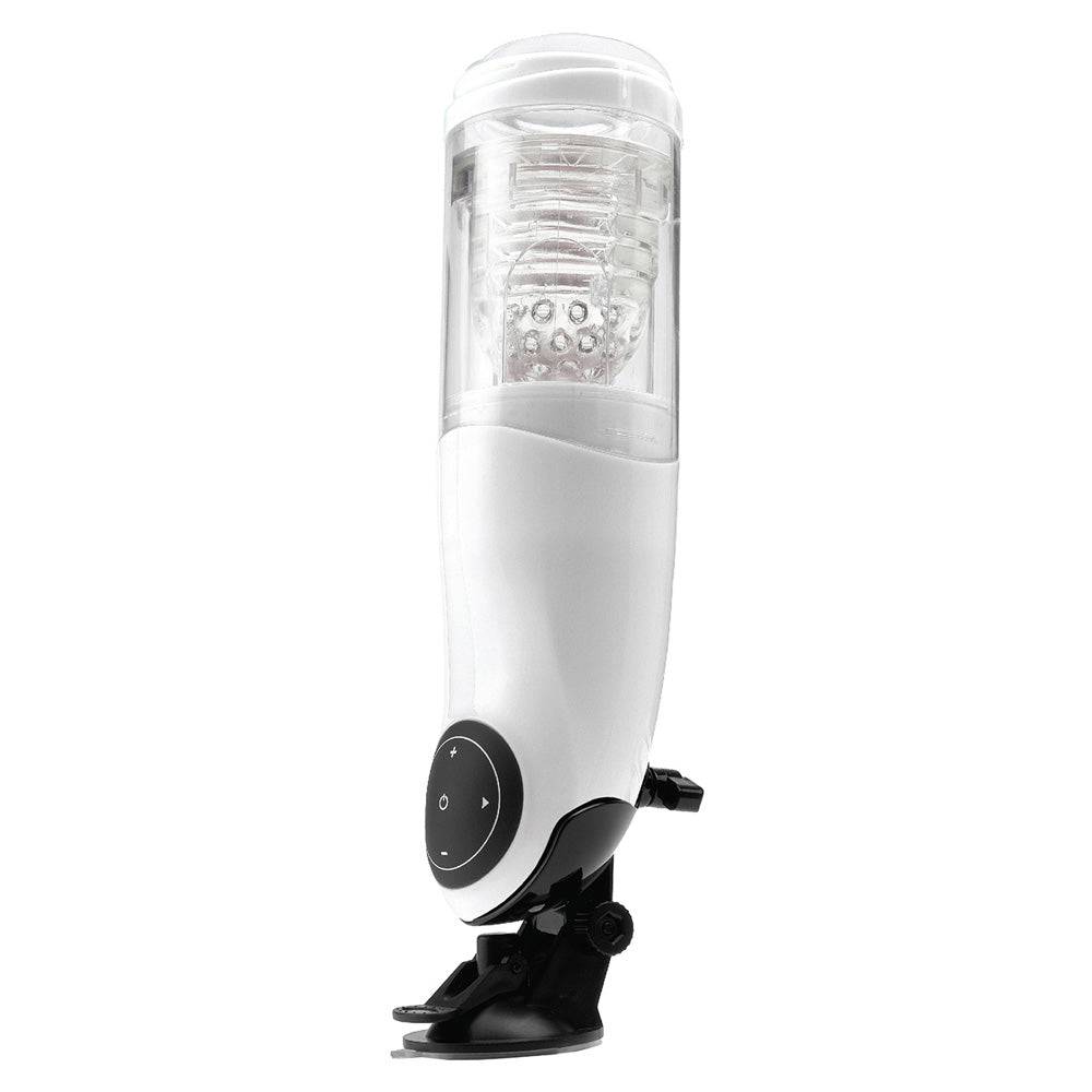 Pipedream Extreme Mega Bator, a detailed, textured vibrating masturbator with realistic features.