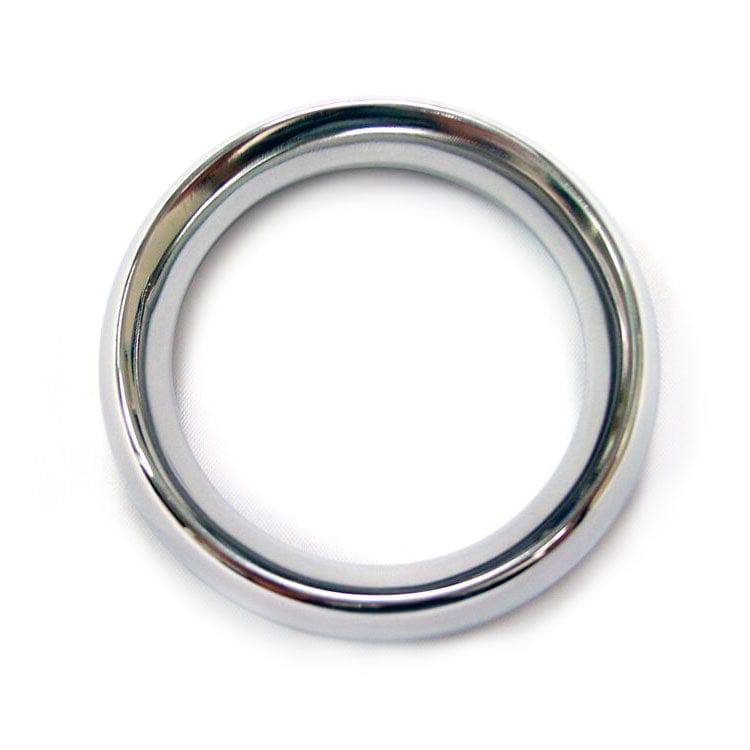 Rouge Garments stainless steel cock ring, 45mm diameter, showcasing a sleek and polished design.