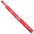 Rouge Garments red leather collar with a smooth finish and classic design, perfect for stylish outfits.