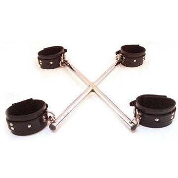 Rouge Garments Hog Tie in black, featuring adjustable straps and durable hardware for secure restraint.