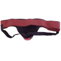 Rouge Garments jockstrap in black and red, featuring a comfortable fit and stylish design.