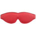 Rouge Garments padded red eye mask, soft fabric design, perfect for blocking light and enhancing relaxation.