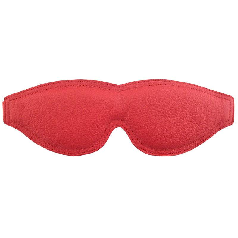 Rouge Garments padded red eye mask, soft fabric design, perfect for blocking light and enhancing relaxation.