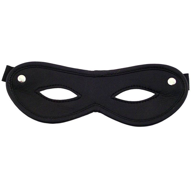 Rouge Garments black open eye mask designed for comfort and style, featuring a sleek, minimalist design.
