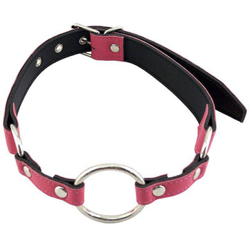Red O Ring Gag by Rouge Garments, featuring a comfortable design and soft material for enhanced play.