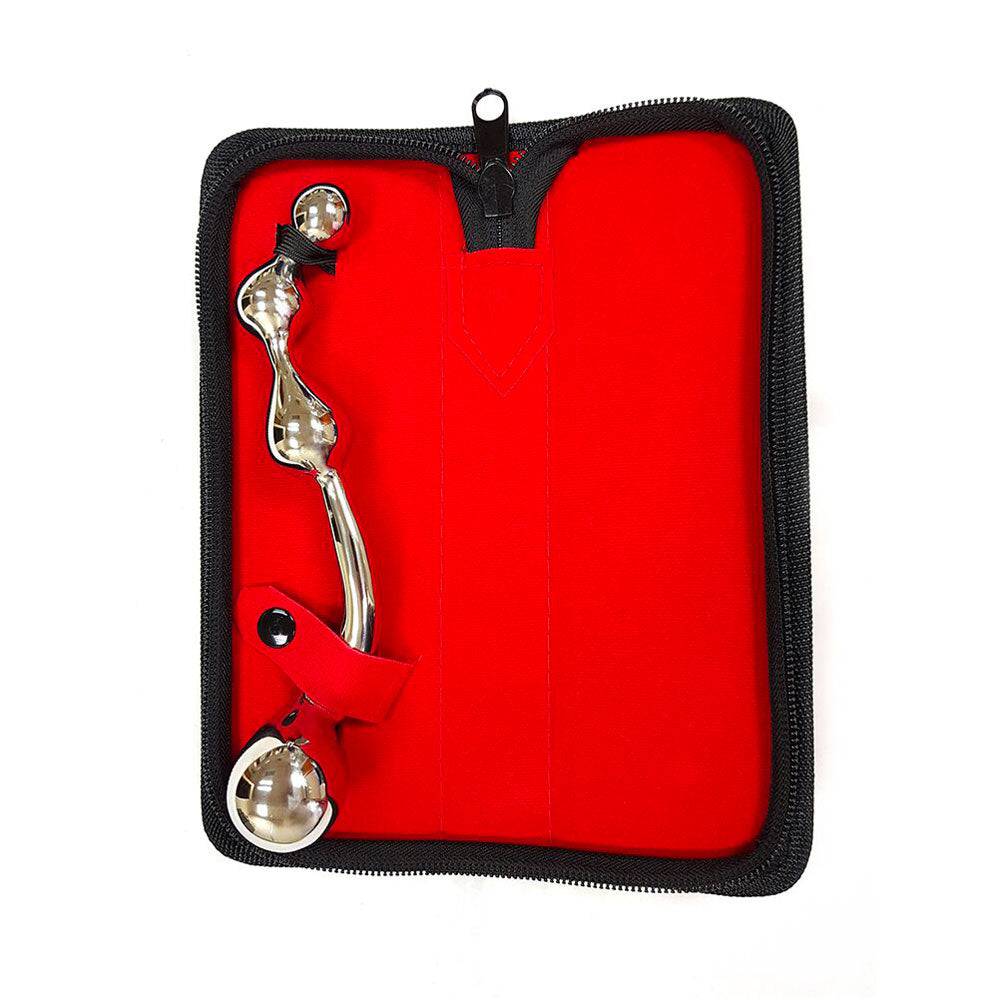 Rouge Garments stainless steel prostate massager with sleek design and ergonomic shape for enhanced pleasure.