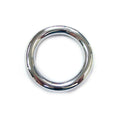 Rouge Garments 45mm stainless steel cock ring with a sleek, polished finish, showcasing its smooth, rounded design.