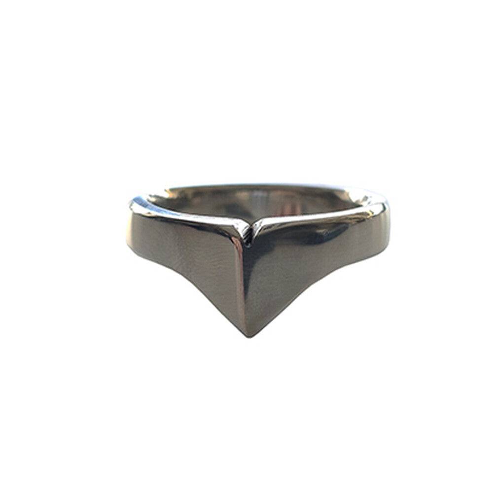Rouge Garments stainless steel cock ring, 32mm diameter, sleek design with a polished finish.