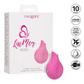 California Exotic LuvMor Kisses Flickering Klitorisstimulator in vibrant pink with textured design for enhanced pleasure.