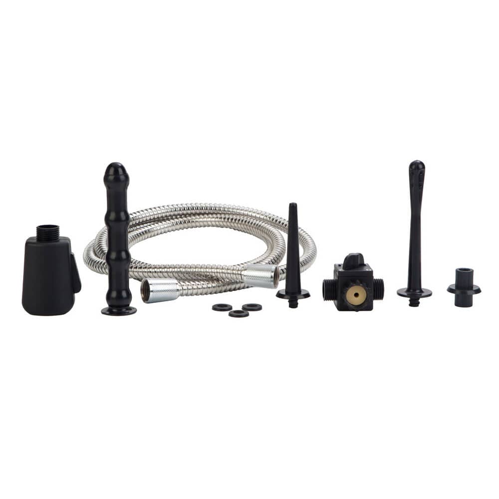 California Exotic Universal Water Works System Douche with a sleek design and adjustable nozzle for personal hygiene.