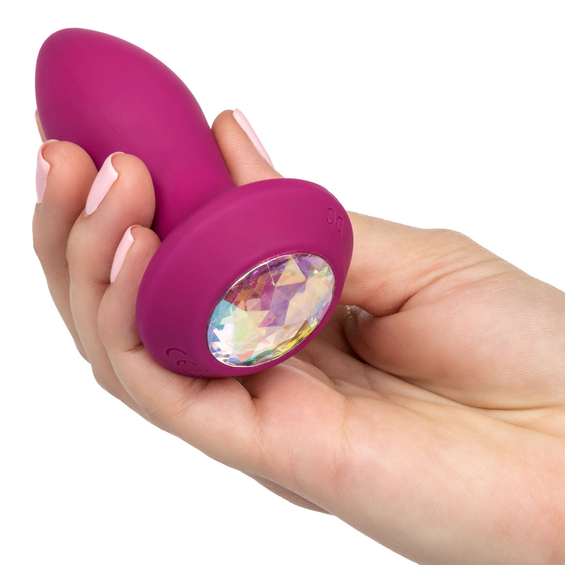 California Exotic Power Gem Butt Plug with a vibrant crystal design in a petite size, showcasing its elegant shape.