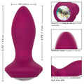 California Exotic Power Gem petite butt plug with a crystal design, showcasing a sleek and vibrant appearance.