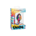 Cheeky Medium Swirl Tie Dye Butt Plug by Toy Joy Sex Toys with vibrant tie dye pattern and smooth silicone finish.