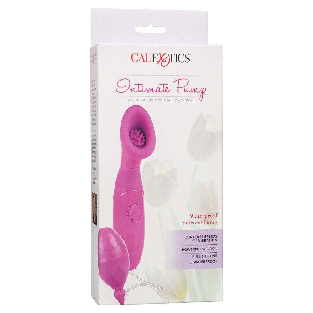 California Exotic pink silicone waterproof clitoral pump with ergonomic design and textured surface for enhanced pleasure.