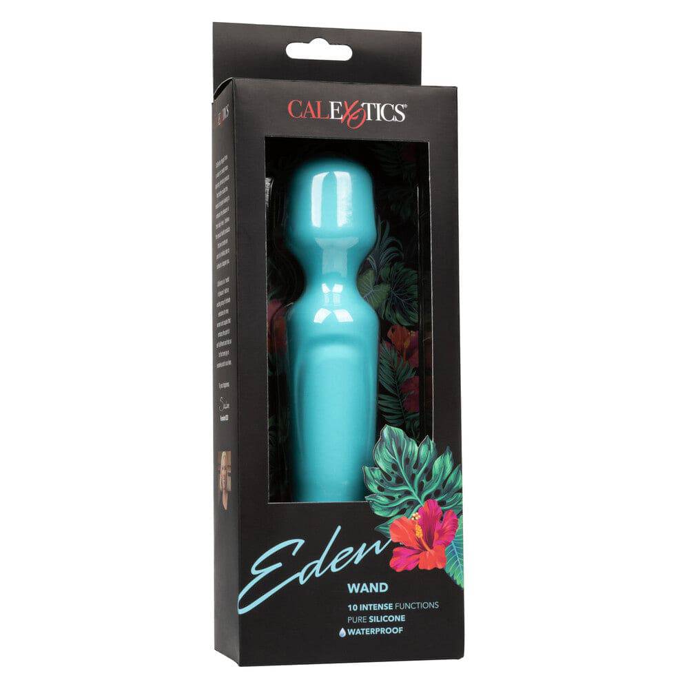 California Exotic Eden wall massage device with ergonomic design and multiple settings for relaxation and tension relief.