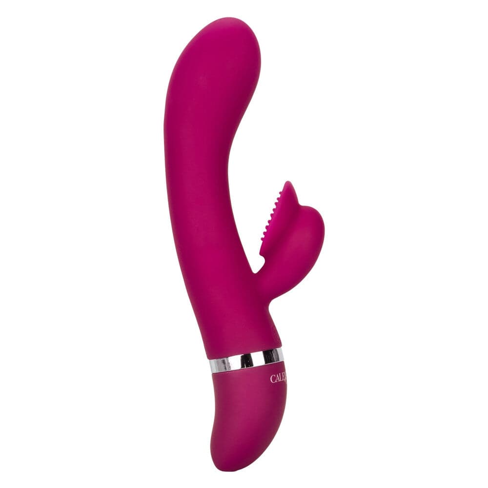 California Exotic Foreplay Frenzy GSpot Climaxer Vibrator in vibrant pink with curved design for targeted stimulation.
