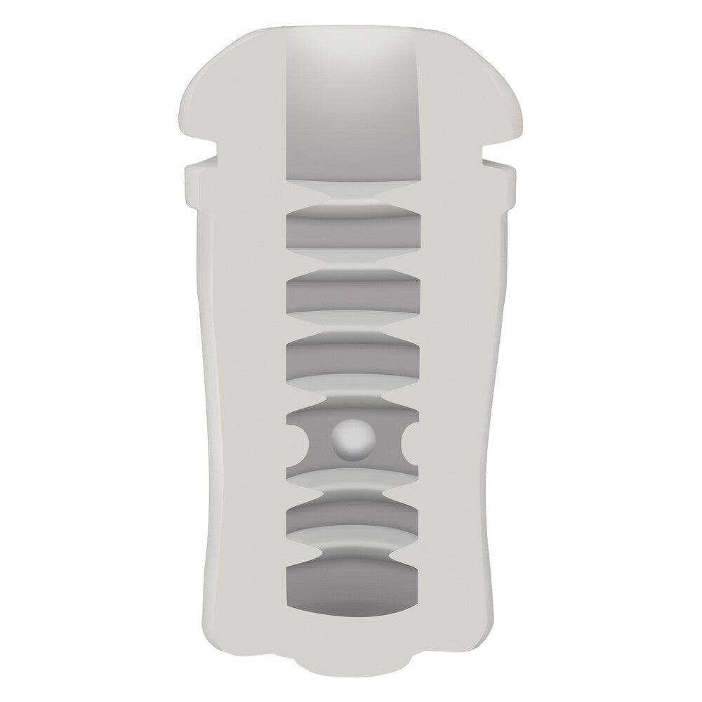 California Exotic Optimum Power Pulsar Stroker replacement sleeve in a clear, textured design for enhanced pleasure.