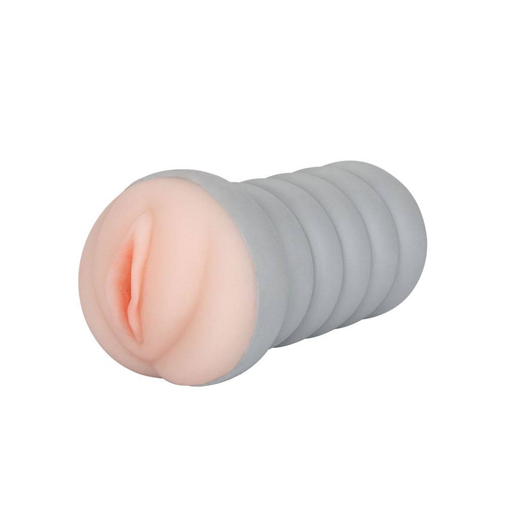 California Exotic Gripper Ribbed Tight Pussy Flesh Masturbator with realistic texture and ribbed design for enhanced pleasure.