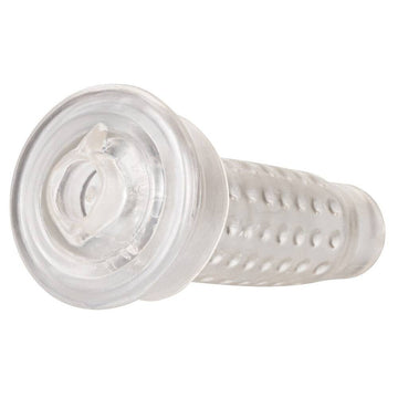 California Exotic Optimum Series Stroker Pump Sleeve featuring a textured design for enhanced pleasure.