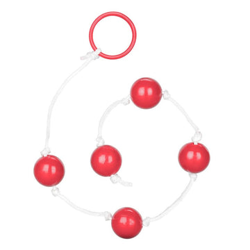 California Exotic medium pleasure anal beads in assorted colors, showcasing smooth, rounded shapes for comfortable use.