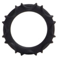Black silicone cockring by California Exotic, showcasing a smooth texture and flexible design for comfortable use.