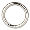 California Exotic silver penis ring, designed for comfort and enhanced pleasure, featuring a sleek and modern design.