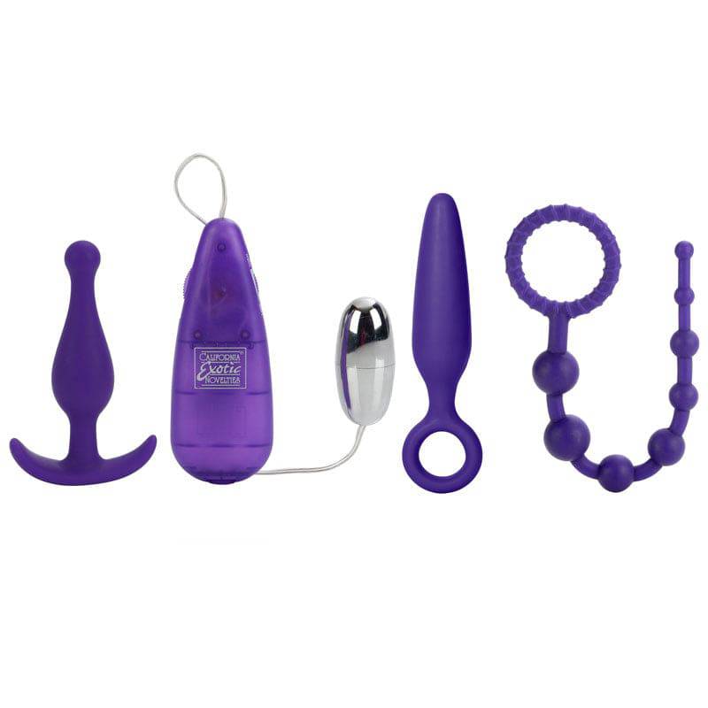 California Exotic Hennes anal kit featuring sleek, body-safe tools for exploration and pleasure.