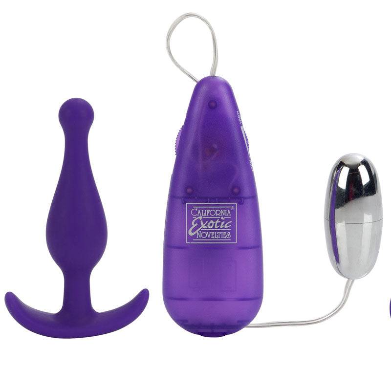 California Exotic Hennes anal kit featuring sleek, body-safe tools for exploration and pleasure.