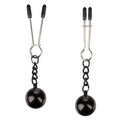 California Exotic weighted nipple clamps with adjustable grip, showcasing sleek design and durable materials.