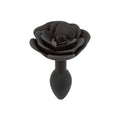 CalExotics Forbidden small rose anal plug with smooth silicone finish and tapered design for comfortable use.