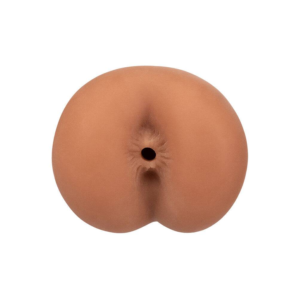 California Exotic Gränslös Anus Masturbator in realistic brown color, showcasing textured interior for enhanced pleasure.