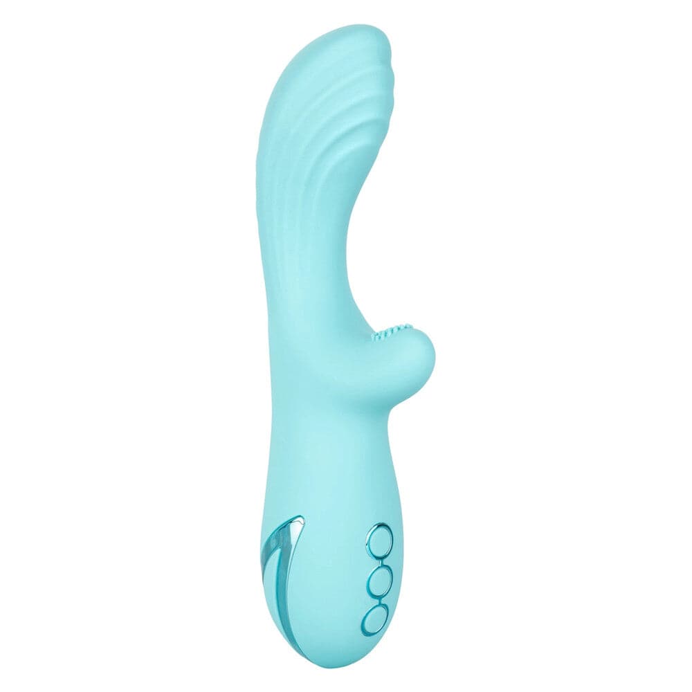 California Exotic Catalina Climaxer USB rechargeable vibrator in a sleek design with a curved shape for enhanced pleasure.