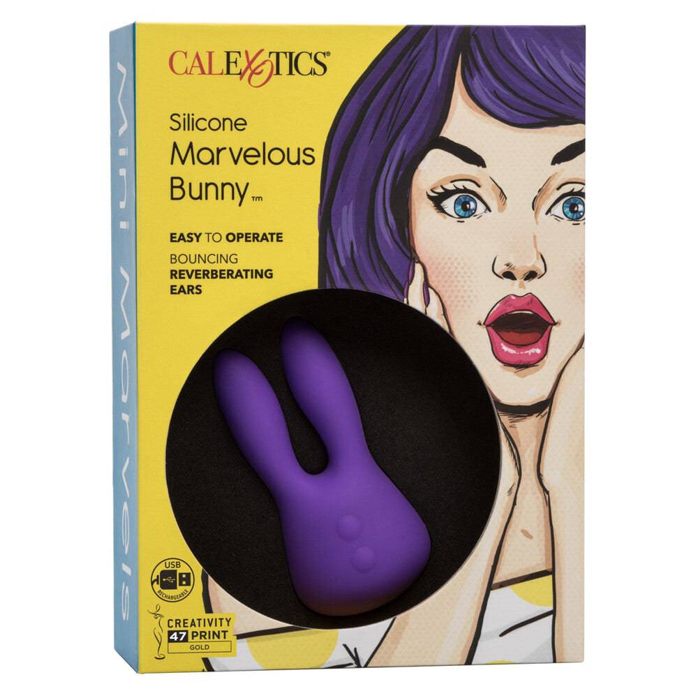 California Exotic Mini Marvels Marvelous Clit Vibe Bunny with soft silicone ears and targeted stimulation design.