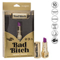 California Exotic Naughty Bits Bad Bitch rechargeable lipstick vibrator in sleek pink design.