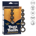 California Exotic Naughty Bits Butt Balls in silicone, featuring smooth, rounded design for pleasurable use.