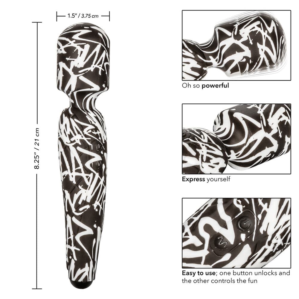 California Exotic waterproof Hype Massager Wand in sleek design, showcasing its ergonomic handle and powerful head.