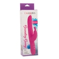 California Exotic Posh Bounding Bunny Rosa Vibrator in soft pink with dual motors and bunny ears for targeted stimulation.