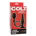 California Exotic COLT Large Pumper inflatable anal plug in a sleek black design with a comfortable grip.