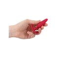 Red slim butt plug from Shots Toys designed for beginners, showcasing a smooth, tapered shape for easy insertion.