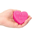 Hjärta Tvätta mig soap bar by Shots Toys, heart-shaped design in vibrant colors with soft texture for gentle cleansing.