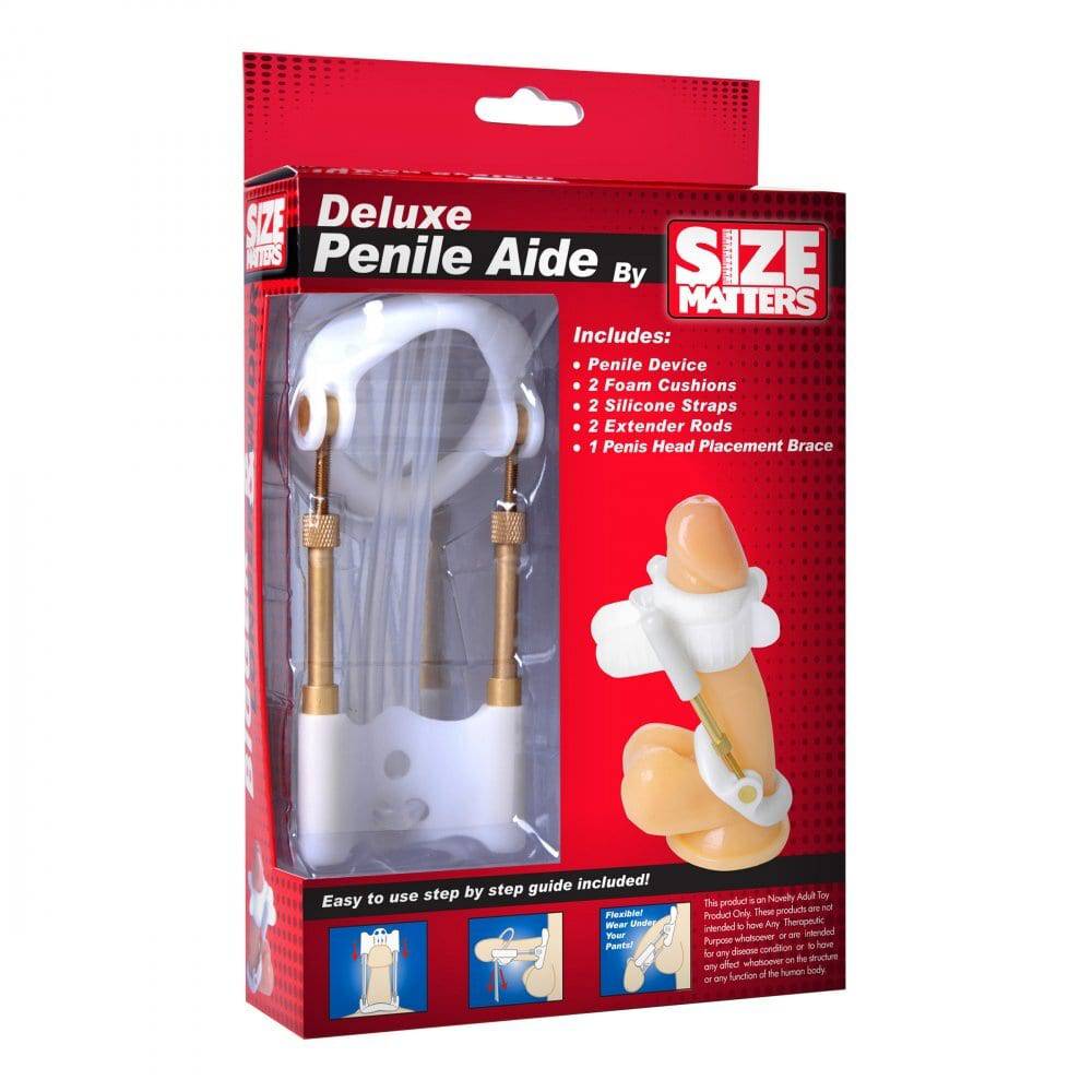 Size Matters Deluxe Penile Aid System by XR Brands, featuring adjustable components and ergonomic design for enhanced comfort.