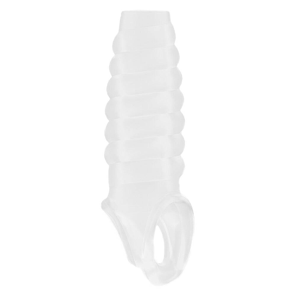 Transparent Dong Sleeve by Shots Toys, featuring a smooth texture and realistic design for enhanced pleasure.
