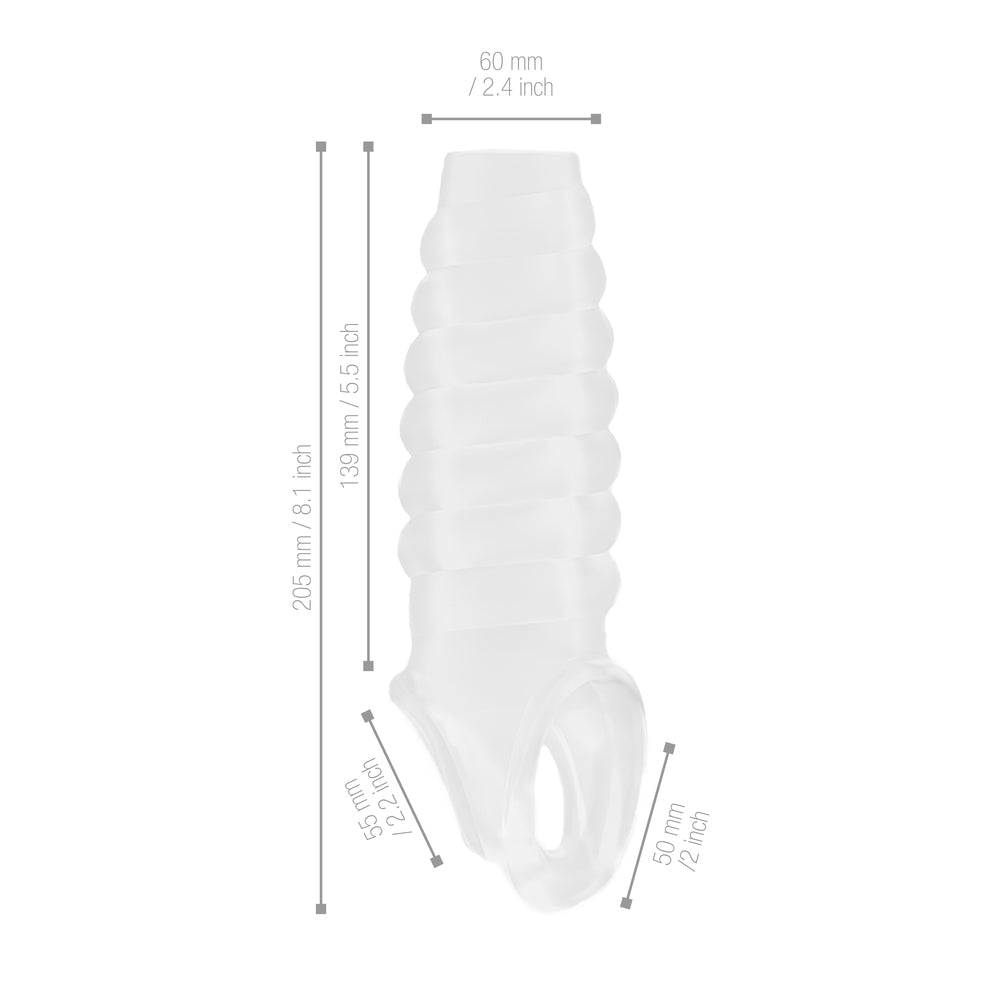 Transparent Dong Sleeve by Shots Toys, featuring a smooth texture and realistic design for enhanced pleasure.