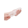 Transparent dong sleeve by Shots Toys, featuring a realistic design and flexible texture for enhanced pleasure.