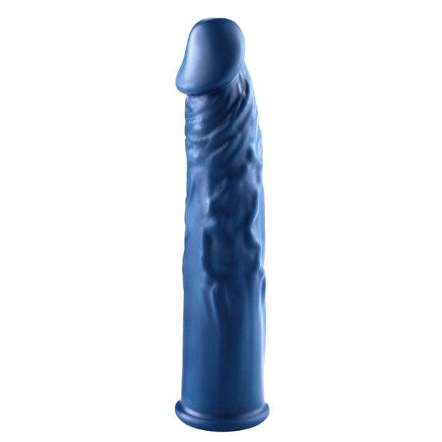 Blue 7.5-inch penis sleeve extender by NMC Ltd, featuring a realistic design and textured surface for enhanced pleasure.