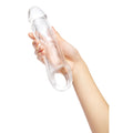 Size Up Clear Penis 3 Tum Förlängare, featuring a transparent design and flexible structure for comfort and usability.
