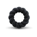 Rocks Off Twist Cockring in black, featuring a flexible design for comfort and enhanced pleasure.
