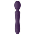 Shots Toys Vive Enora double-ended rechargeable wand in purple with sleek design and textured surface.
