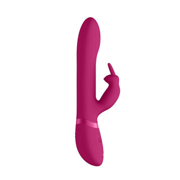 Vive Amoris Rosa rabbit vibrator by Shots Toys featuring stimulating pearls and a sleek pink design.